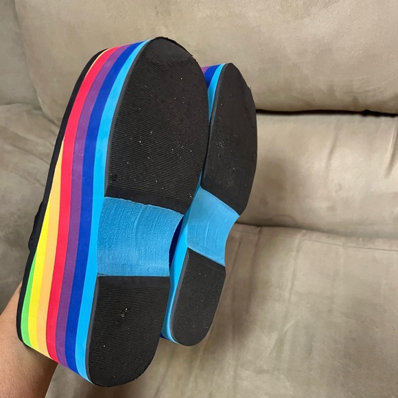 Madden Girl Rainbow Platform Sandals Pride lgbtq - Picture 4 of 5